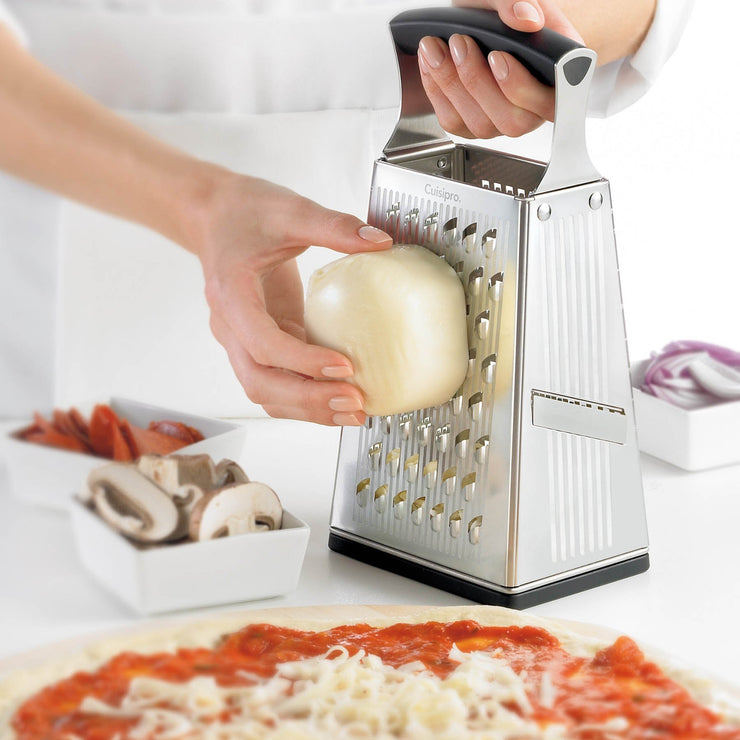 Professional Cheese Grater, 4-sided Stainless Steel Multifunctional Potato  Grater, Xl Box Graters For Parmesan, Vegetables, Ginger, Shred Slicer And  Zest, Soft Grip Handle, Dishwasher Safe, Includes Container, Kitchen Stuff,  Kitchen Gadgets 